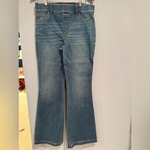 SPANX Blue Flare Wide Leg Jeans
